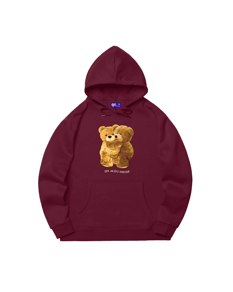 ХУДИ 2 BEARS БОРДОВЫЙ