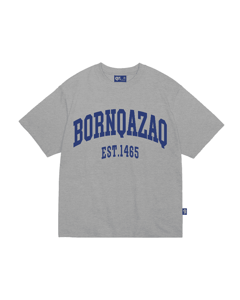 ФУТБОЛКА BORN QAZAQ СЕРЫЙ МЕЛАНЖ