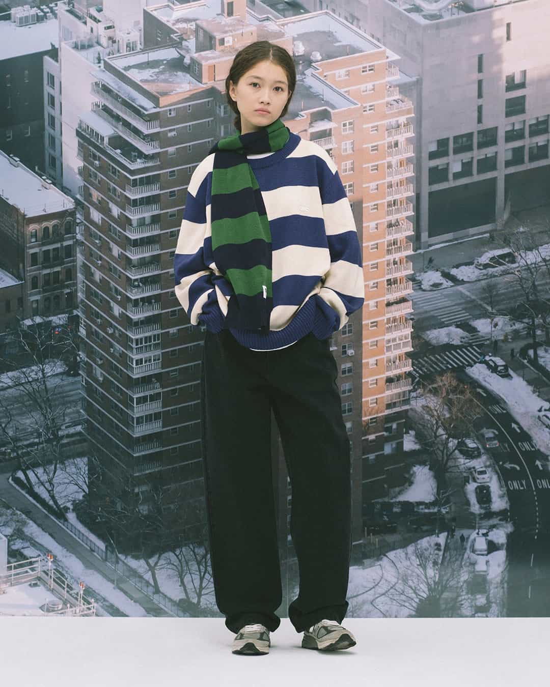 МОЙЫНОРАҒЫШ STRIPED ҚОЮ ЖАСЫЛ-КӨК