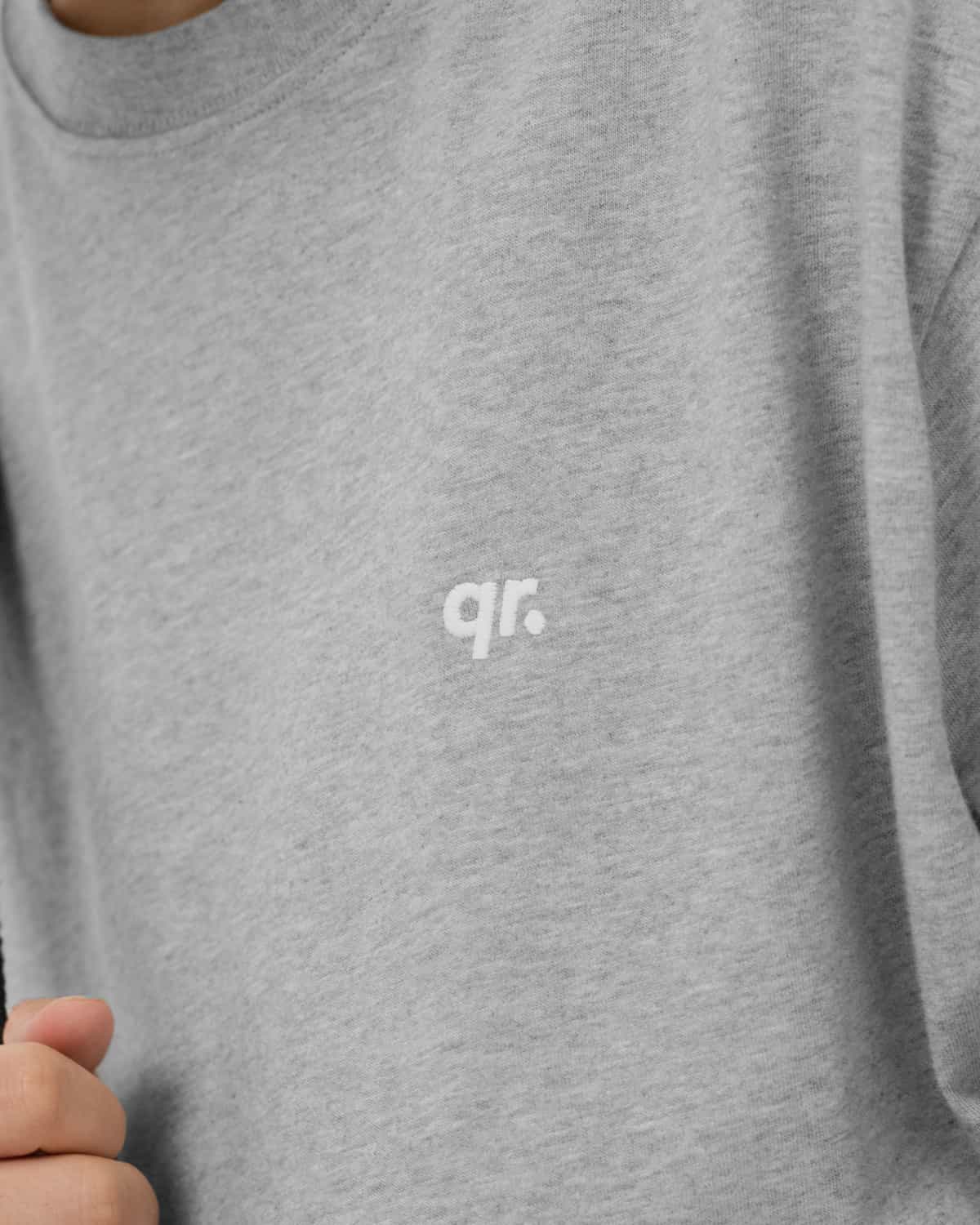 ФУТБОЛКА QR BASIC СҰР МЕЛАНЖ