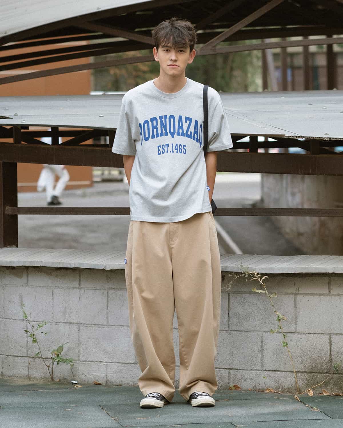 ФУТБОЛКА BORN QAZAQ СҰР МЕЛАНЖ