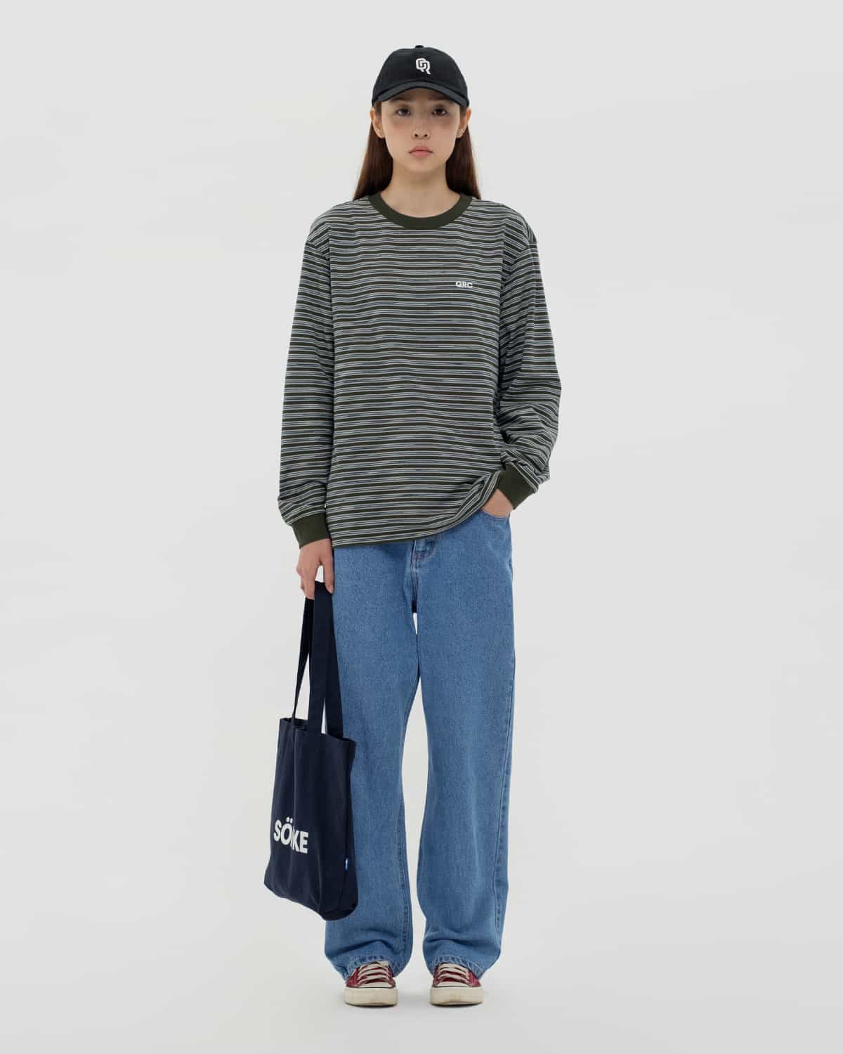 ls футболка striped хаки