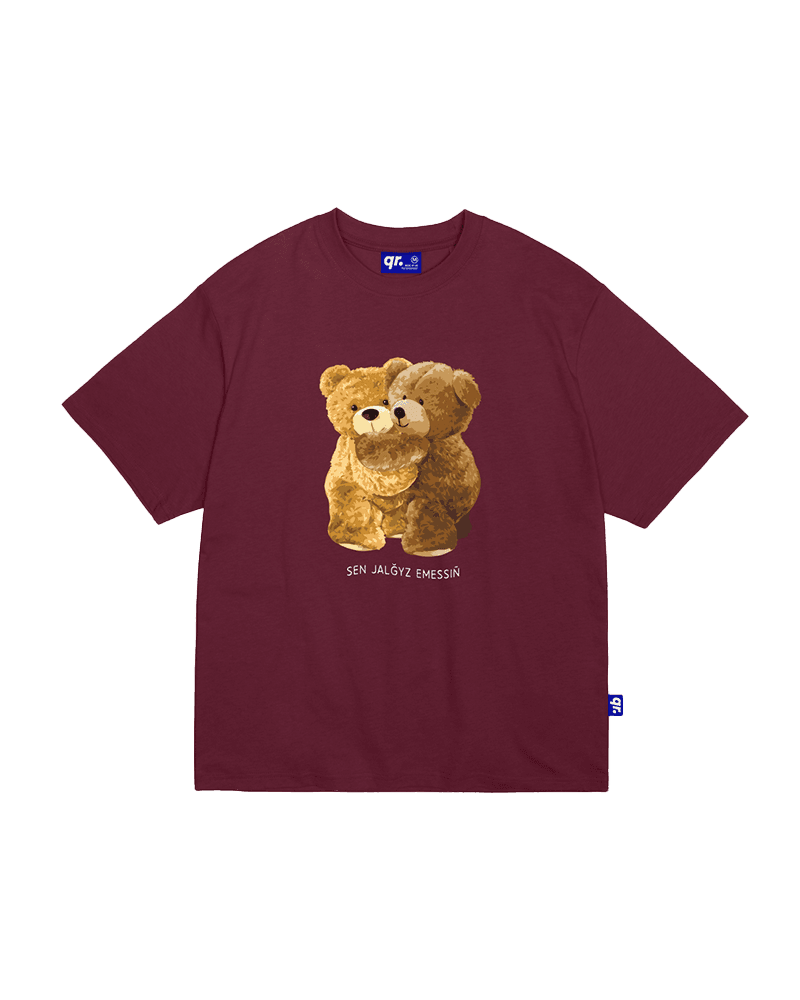 ФУТБОЛКА 2 BEARS БОРДОВАЯ