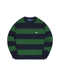 СВИТЕР STRIPED Т.СИНЕ-ЗЕЛЕНЫЙ