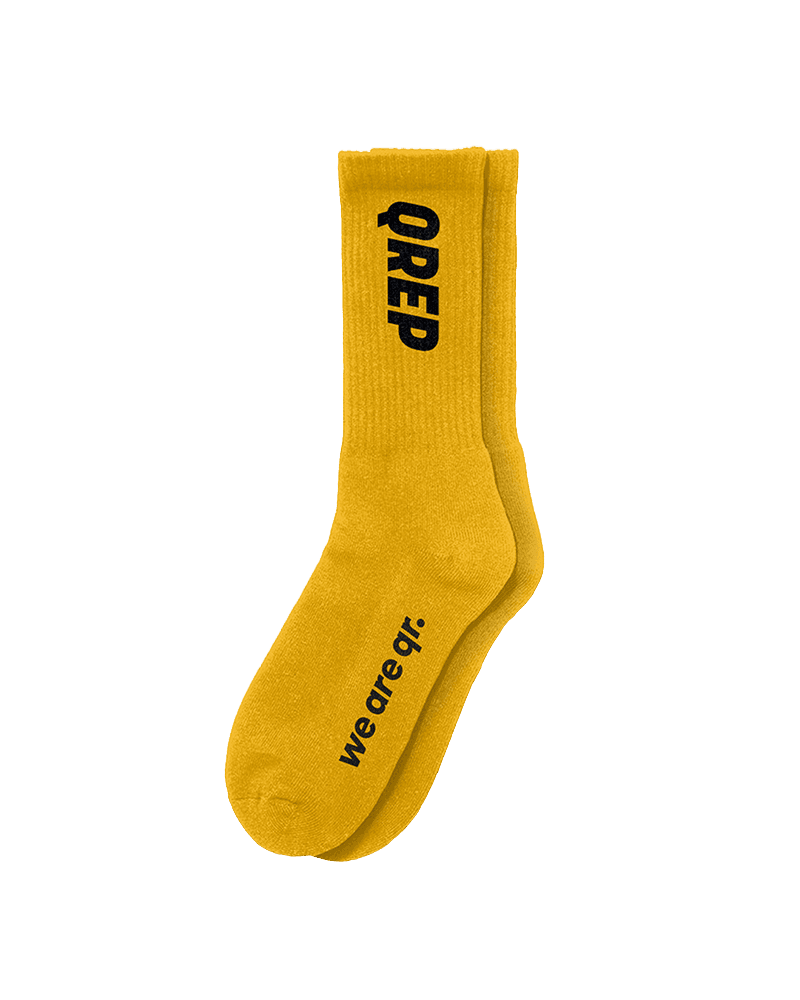 Носки длинные горчичные QREP